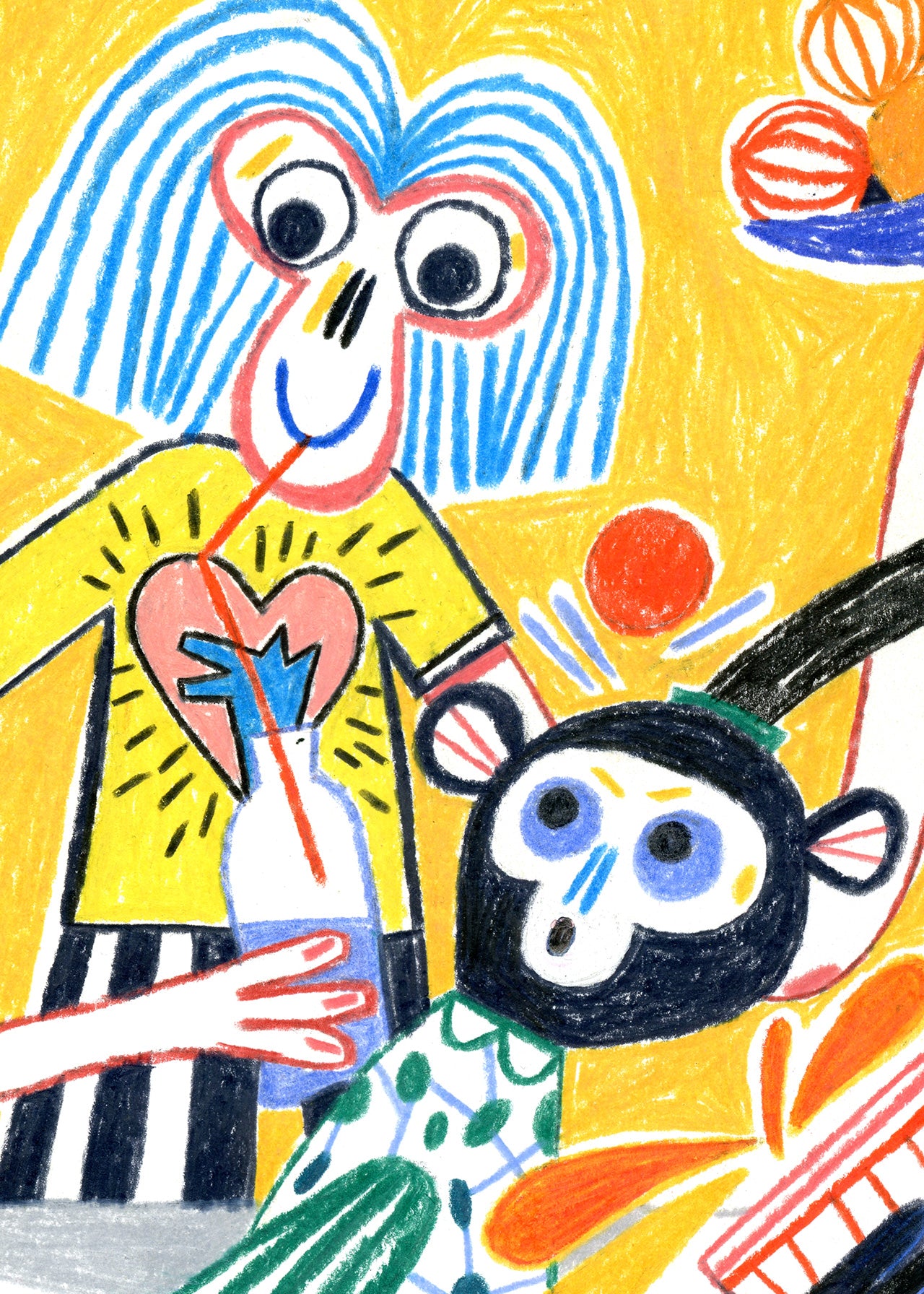 Monkeys cooking