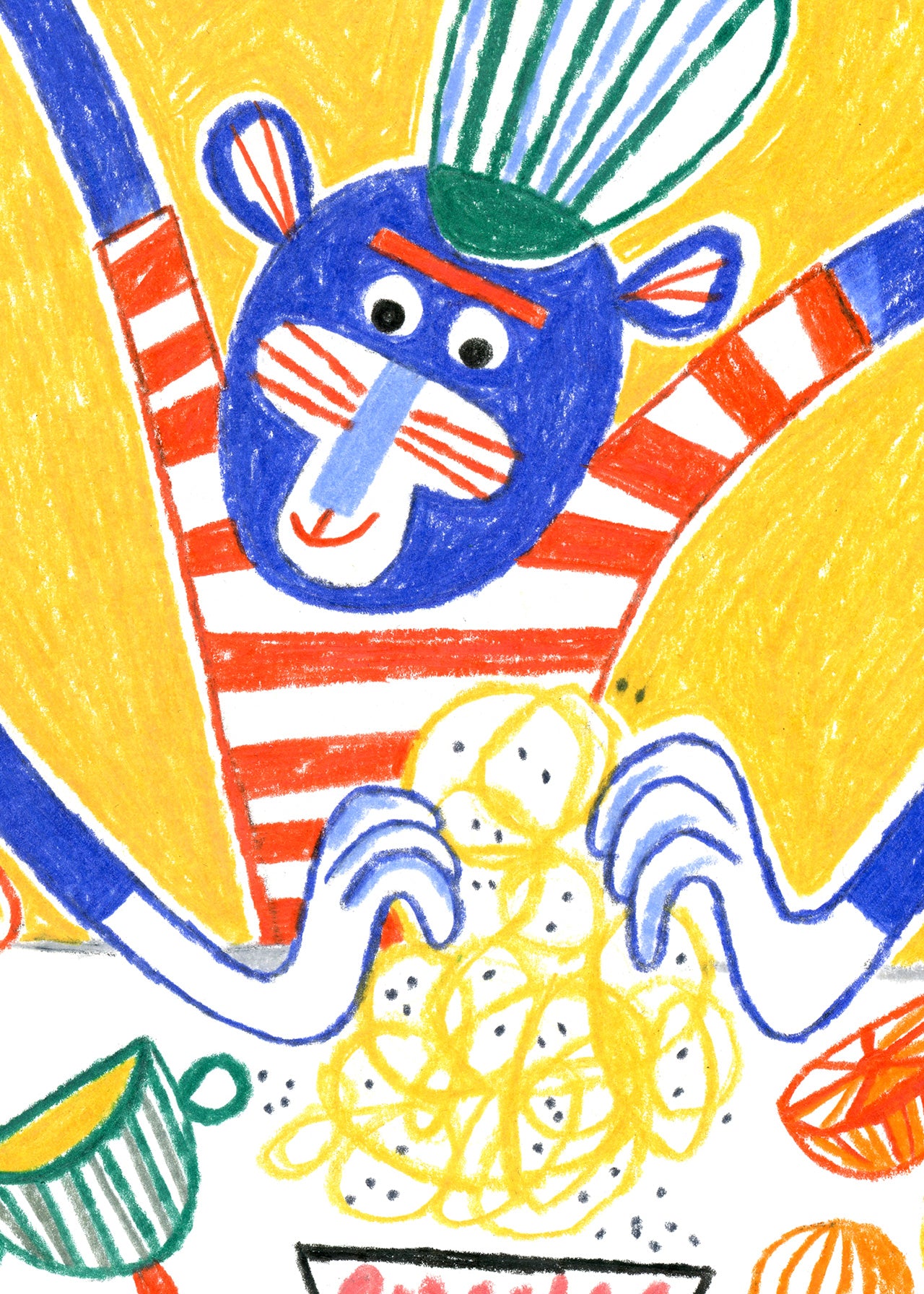 Monkeys cooking