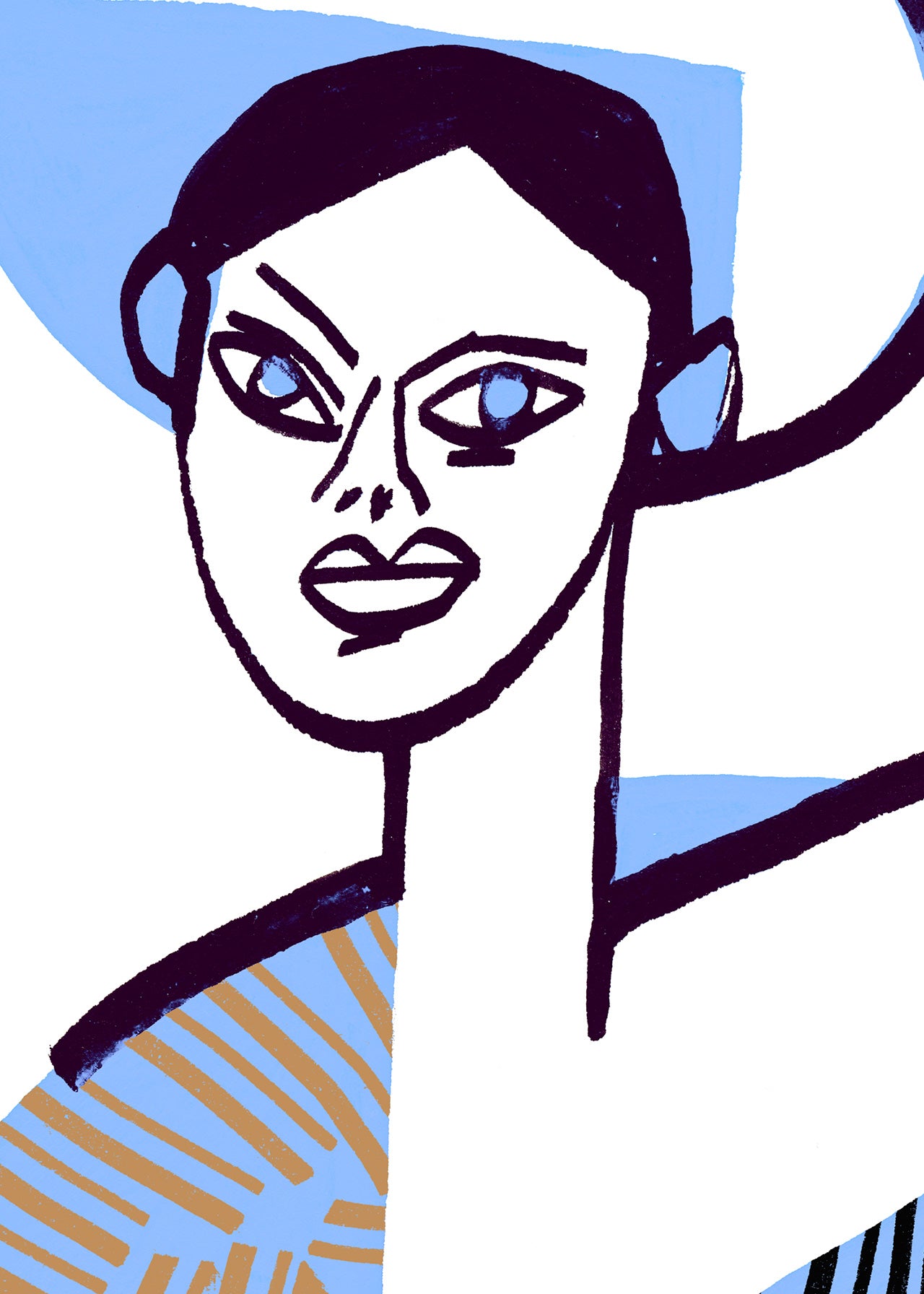 Portret siedzącej dziewczyny