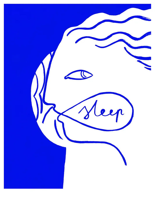 Sleeping in blue
