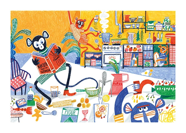 Monkeys in the kitchen